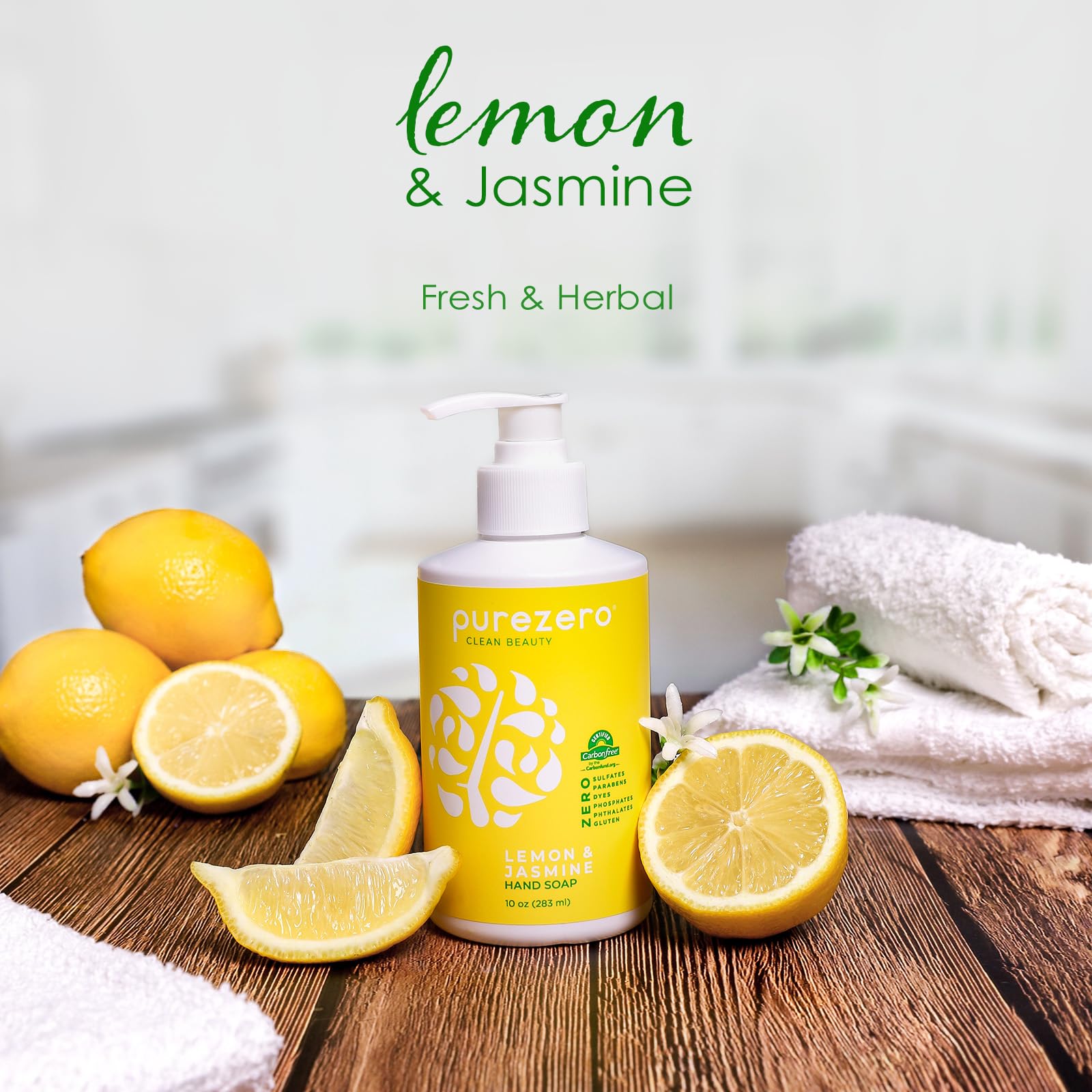 Amazon.com : Purezero Lemon & Jasmine Hand Soap Refreshing Citrus